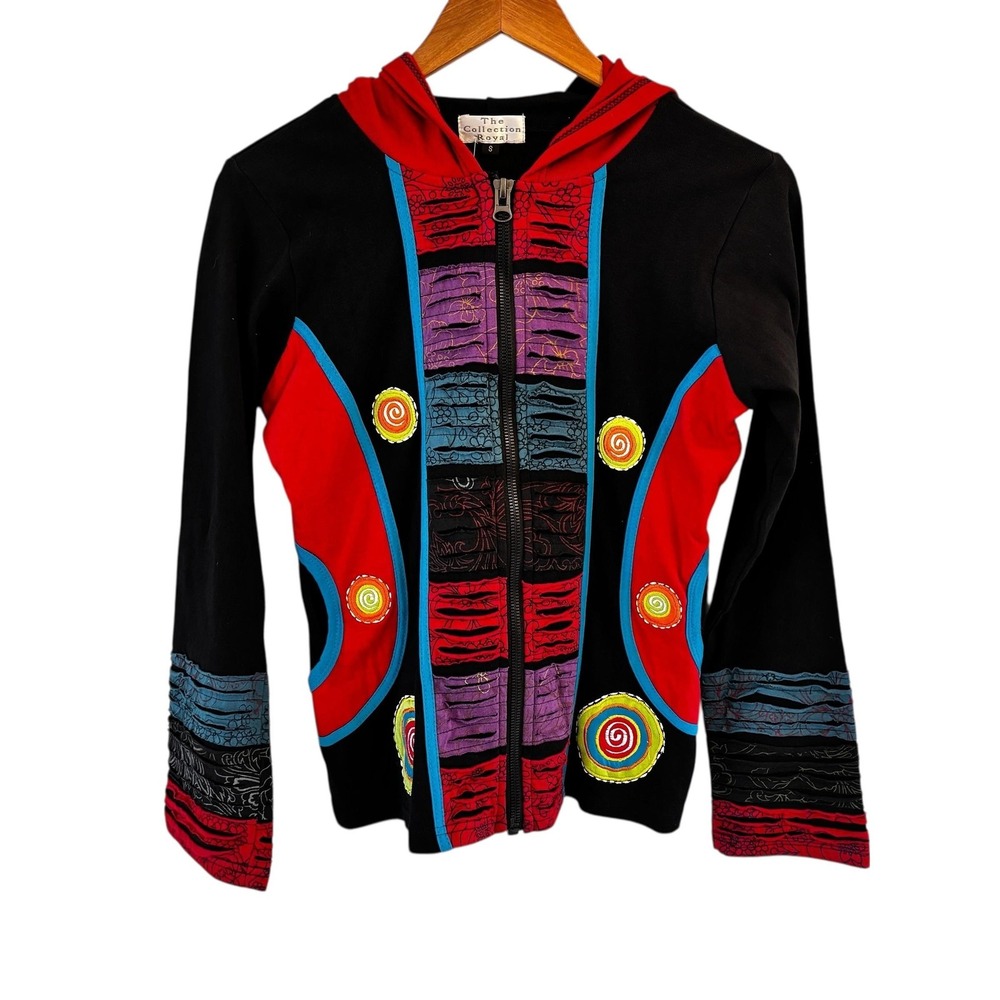 The Collection Royal Patchwork Full Zip Hoodie Wo… - image 1